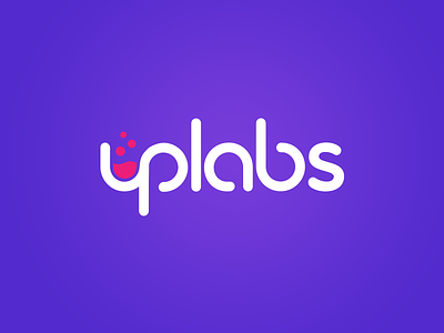 Uplabs Logo Design bold clean flat logo lowercase purple round sans uplabs vaporwave