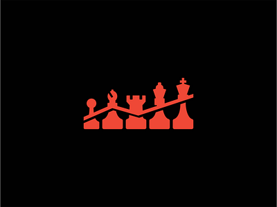 Chess branding campain chess design flat geometric logo political vector