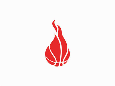 Basketball flame basketball branding design fire flame logo mark sports vector