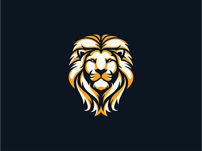 Lion animal branding design flat king lion lion head logo mark vector wild
