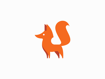 Fox animal branding design flat forest fox logo mark vector wild
