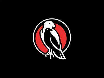 Hawk and Raven logo (SOLD) by UNOM design on Dribbble