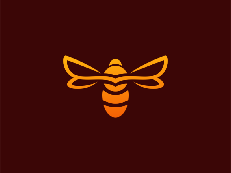 Bee logo for Sale by UNOM design on Dribbble
