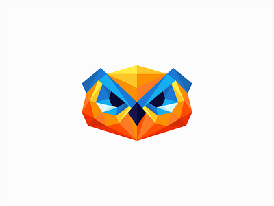 Owl logo for Sale animal bird branding design geometric logo low poly lowpoly mark owl sale vector