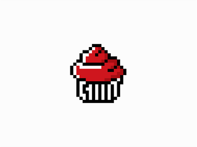 Pixel Cupcake logo for Sale