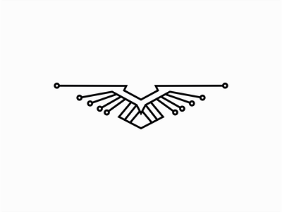 Hawk animal bird branding design eagle falcon geometric hawk lines logo mark sports vector
