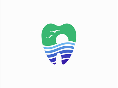 Tooth And Marine Landscape Logo for Sale