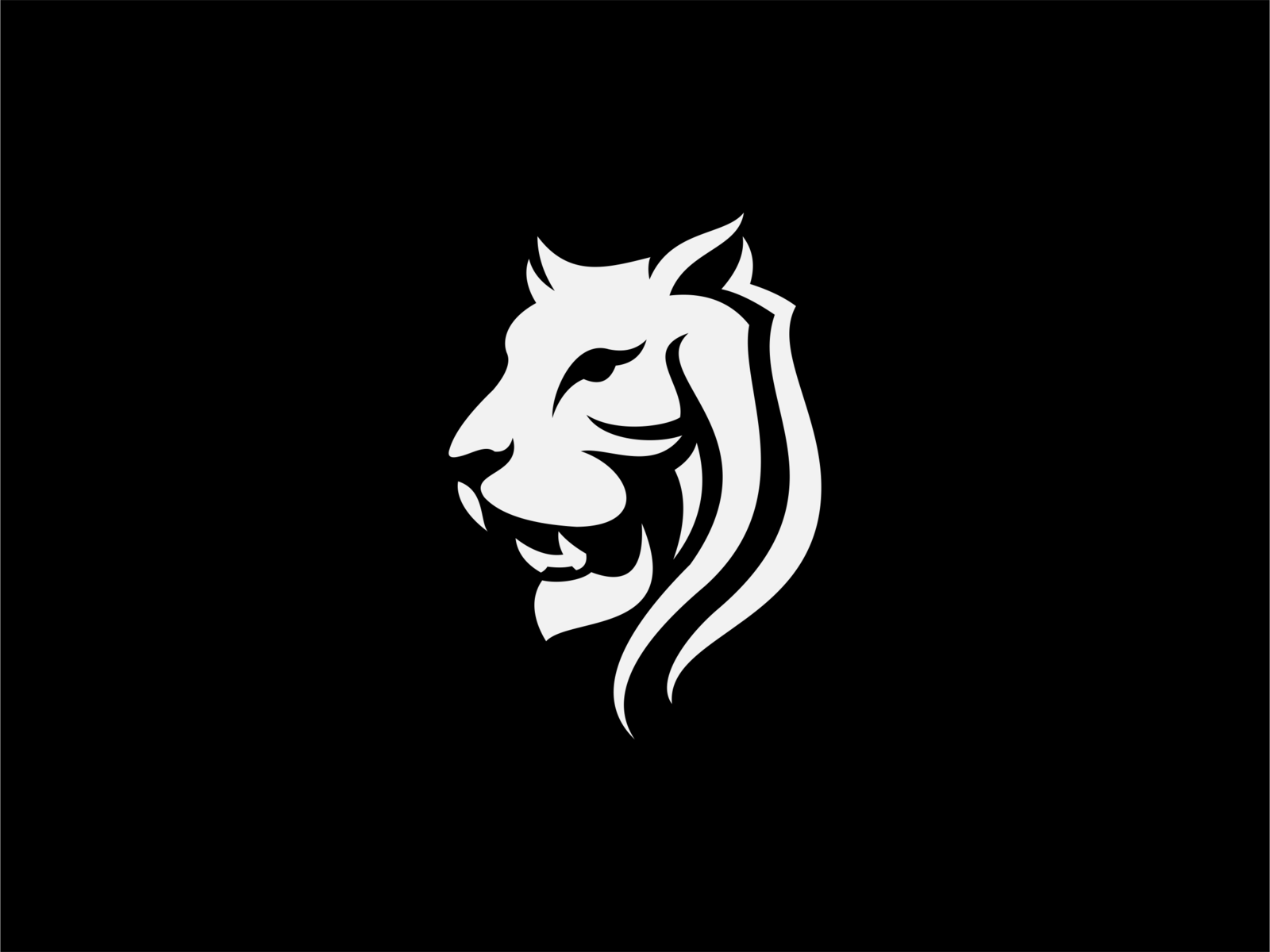 Black and white tiger used for logos other Vector Image