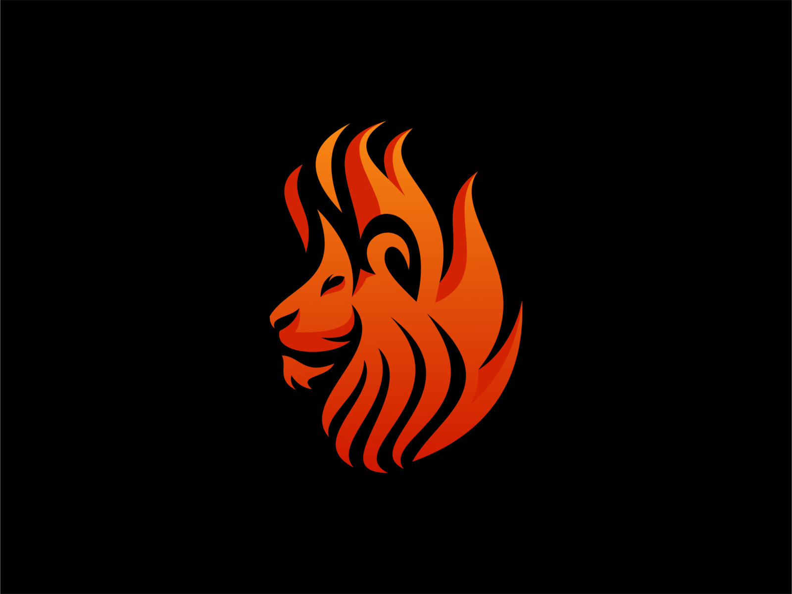 Fire Lion Logo for Sale by UNOM design on Dribbble