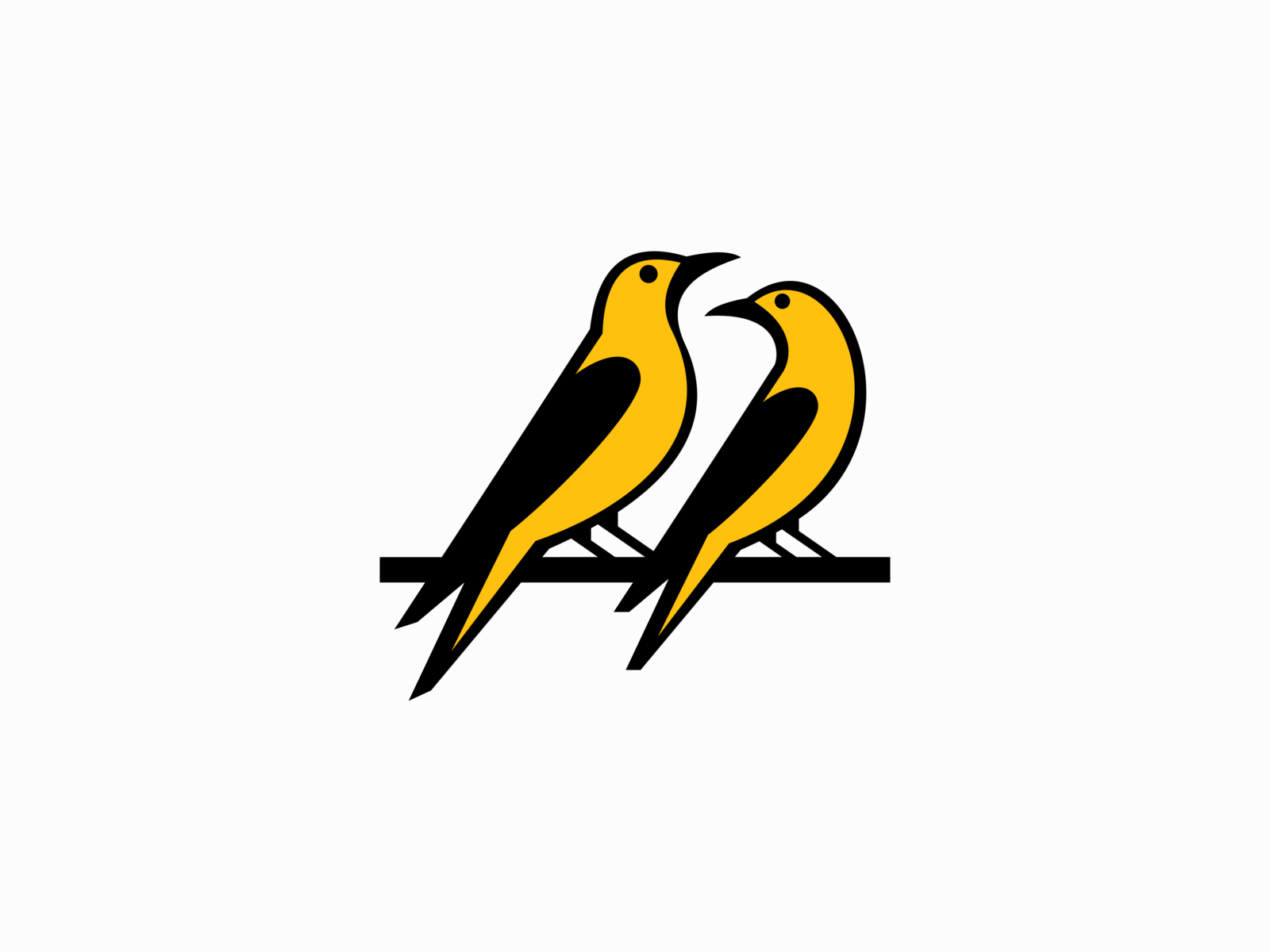 Two Birds On A Branch Logo for Sale by UNOM design on Dribbble