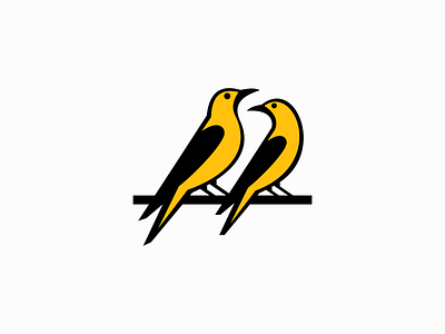 two flying birds logo