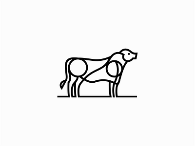 Line Art Beef Cattle Logo for Sale animal beef branding bull cattle clean cow design flat geometric graphic illustration line line art lines logo mark premium sale vector