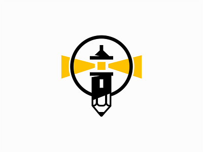 Lighthouse Pencil Logo for Sale