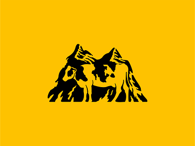 Cow And Mountain Logo for Sale