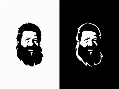 Old Man Illustration beard black brand branding design emblem face flat grandfather grandpa illustration legacy logo man mark modern old portrait premium vector
