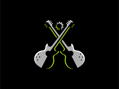 Guitars Logo for Sale branding design emblem flat geometric graphic guitar guitars icon illustration instrument logo mark modern music premium rock sale string vector