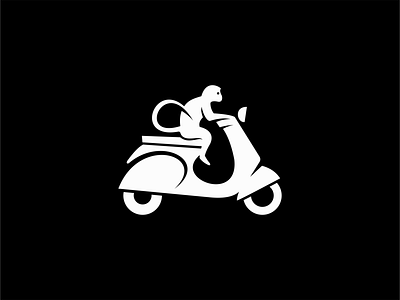 Monkey On A Moped Logo for Sale