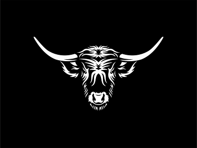 Bull Logo for Sale animal beef branding bull cattle cow design emblem farm horns icon illustration logo mark modern ox vector