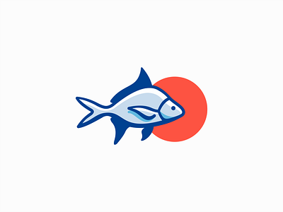 Fish Logo for Sale animal branding colors design emblem fish fishing icon illustration logo marine mark mascot modern ocean pet sea seafood vector