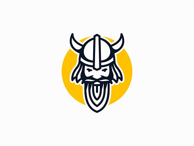 Viking Logo for Sale beard branding character design emblem graphic helmet icon illustration logo man mark mascot modern norse original vector viking warrior