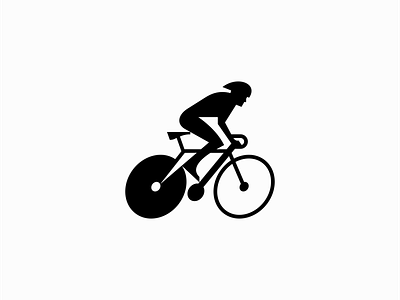 Cyclist Logo bicycle bike branding cyclist design emblem geometric icon illustration logo mark minimalist modern race speed sport sports vector