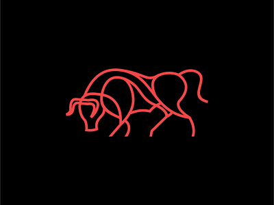 Line Art Bull Logo for Sale angus animal beef branding bull cattle design emblem farm geometric icon illustration line lines logo mark ox vector