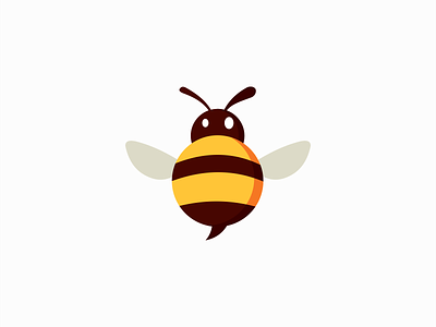 Fat Bee Logo for Sale animal bee beekeper branding cartoon cute design emblem fat honey icon illustration insect kids logo mark mascot vector