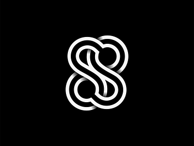 SS Monogram Logo for Sale branding circle curves design emblem icon illustration letter letters line lines logo loop mark modern monogram s ss vector
