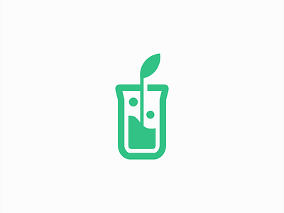 Plant And Test Tube Logo for Sale