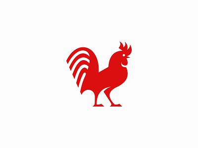Rooster Logo for Sale animal bird branding chicken cock crispy design emblem farm food geometric hen icon illustration logo mark modern restaurant rooster vector