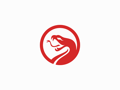 Snake Logo for Sale animal branding circle circular design emblem flat icon illustration logo mark modern python red reptile sale serpent slither snake vector