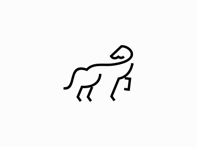 Minimalist Horse Logo animal branding design equestrian equine flat geometric horse icon illustration line lines logo mark minimalism minimalist simple stallion symbol vector