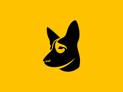 Dog Logo animal bark branding canine design dog german guarding illustration k9 logo mark organic pet puppy shepherd vector vet yellow