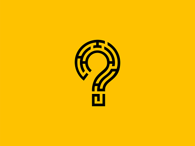 Question Mark Maze Logo for Sale