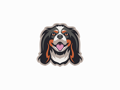 Cavalier King Charles Spaniel Dog Logo for Sale animal branding cartoon cavalier cute design dog happy illustration logo mark mascot modern pet premium puppy smile spaniel vector vet