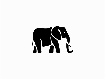 Elephant Logo for Sale africa animal branding design elephant flow illustration indian logo mammal mark mastodon modern nature pachyderm premium strong tusk vector zoo