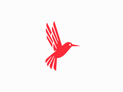Geometric Hummingbird Logo for Sale animal bird branding colibri cute design elegant flat geometric humming illustration little logo mark modern nature premium sale simple vector