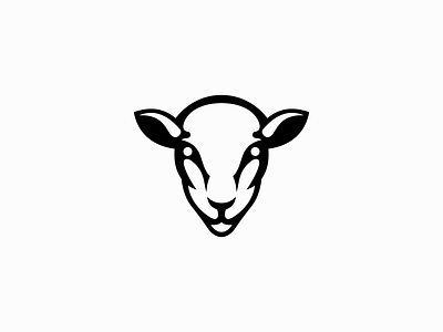 Sheep Logo for Sale animal branding cute design face farm flat illustration lamb livestock logo mark pastoral premium religion sacrifice sale sheep simple vector