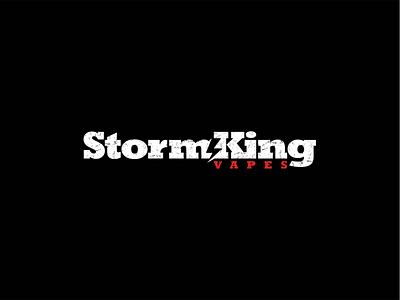 Storm King branding design king logo storm text thunder vape vapes