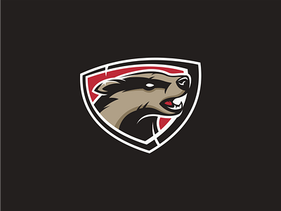 Honey Badger animal badger branding design honey badger logo shield