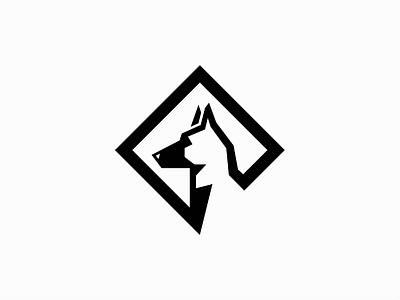 Dog dog geometric german shepherd logo sheepdog