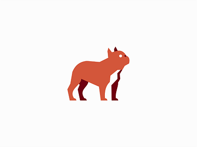Geometric Dog animal animals bulldog dog english bulldog geometric logo orange pet