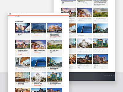 Awards page options architecture awards laurels website
