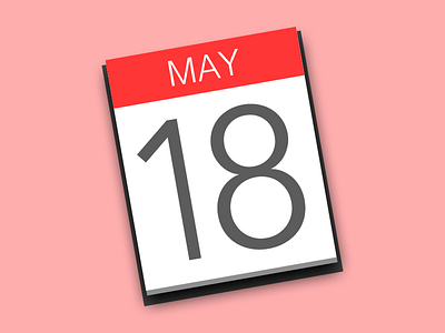 OS X Calendar Icon 18 calendar grey ical icon mac may pink red retina white yosemite