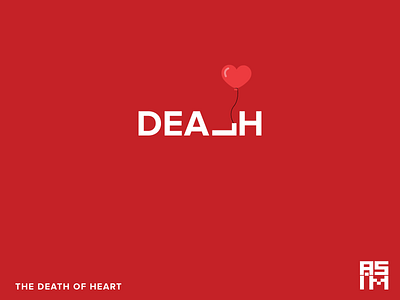 The Death of Heart design flat graphics illustration logo simple type typo typography typography art typography design vector word