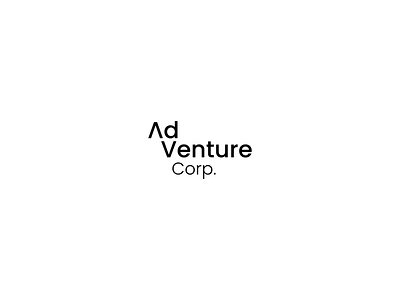 AdVenture Corp. Logo branding design graphic design graphics illustration logo simple space type typography ui vector word