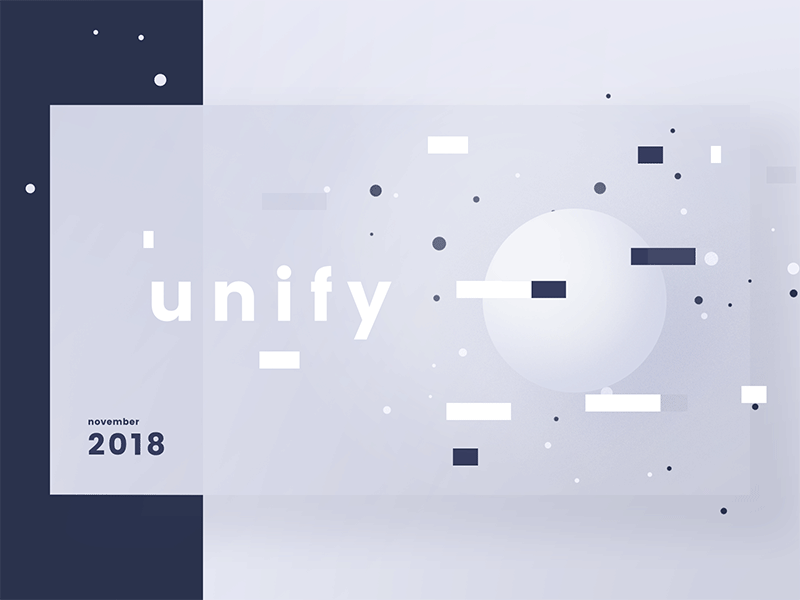 Unify after effects animation circle screen unify