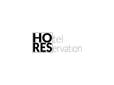 Hores - Hotel Reservation website logo design hotel booking logo simple