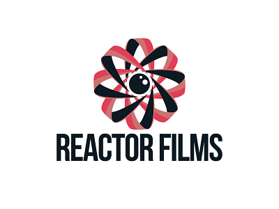 Reactor films logo creativity design logo vector
