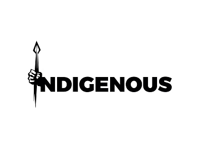 Indigenous logo creativity design logo typography vector